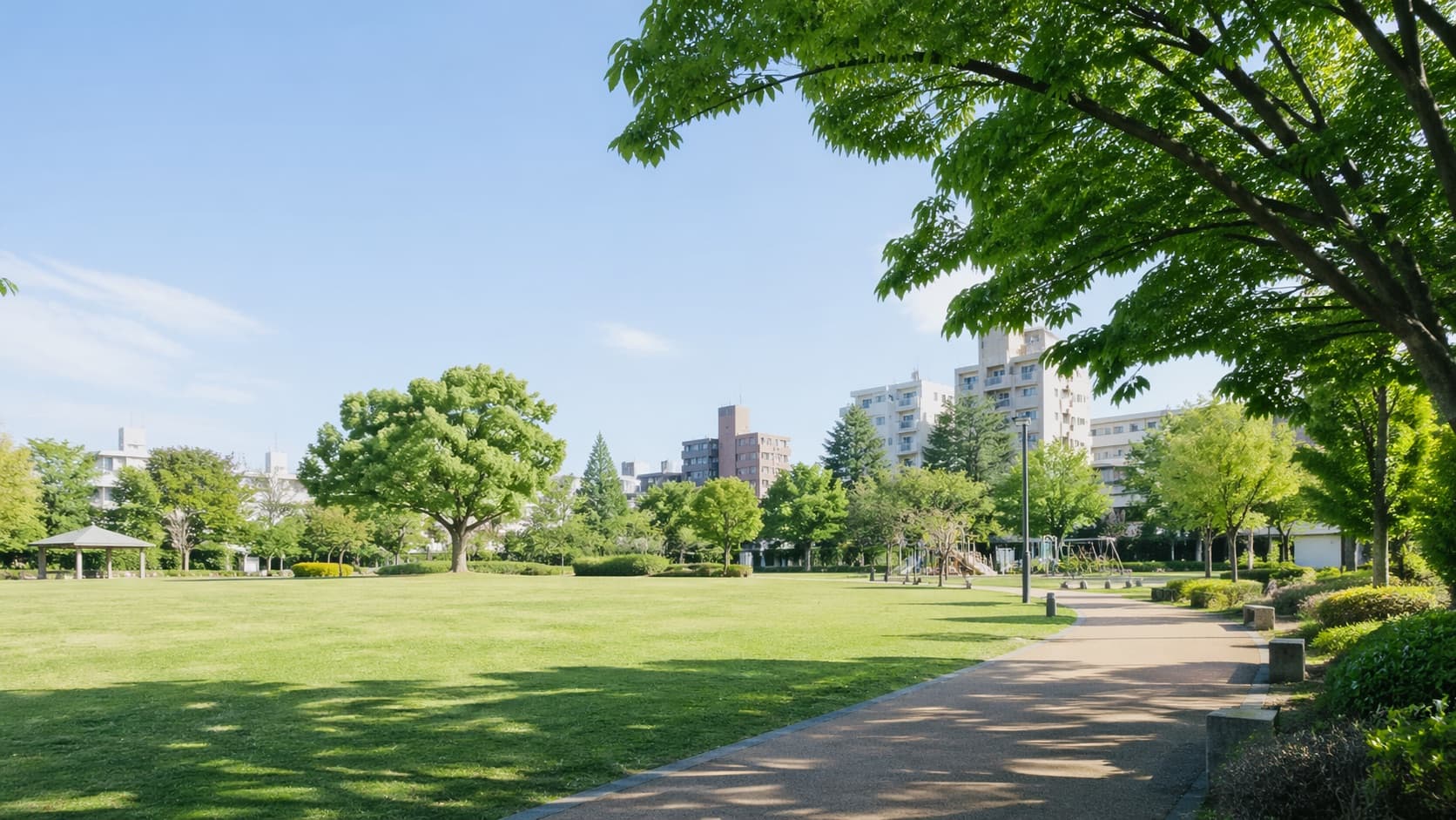 川名公園の緑を感じる荒畑・御器所・川名エリアの景色