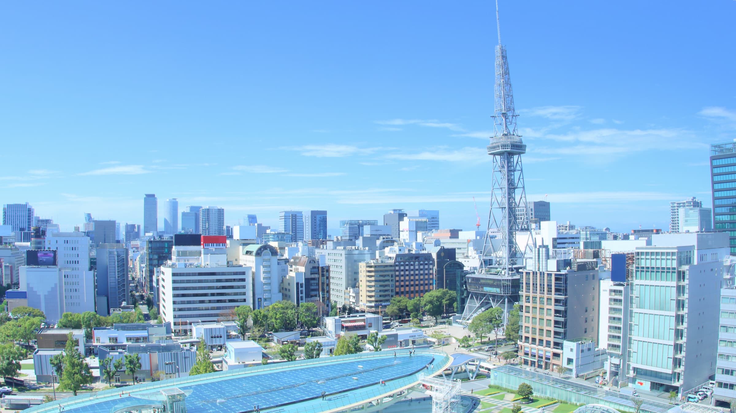 中区から望む名古屋市街の景色